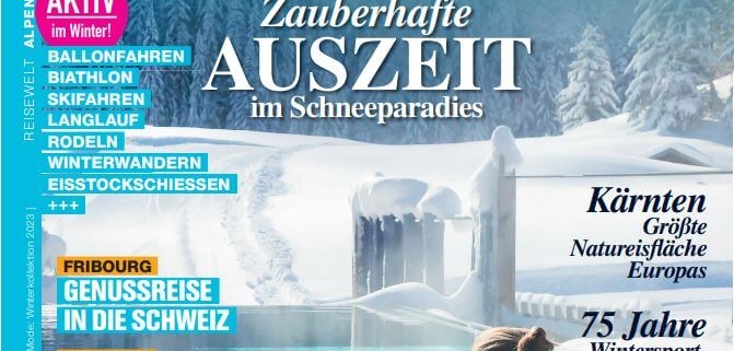 Zeitschriftencover Reisewelt Alpen Magazin